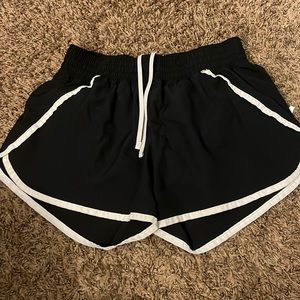 Black and White Champion Shorts